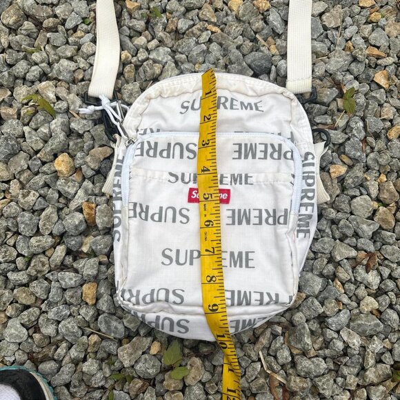 Vintage Supreme 3M Repeat Shoulder Bag White FW16 Y2k Streetwear - Picture 5 of 6